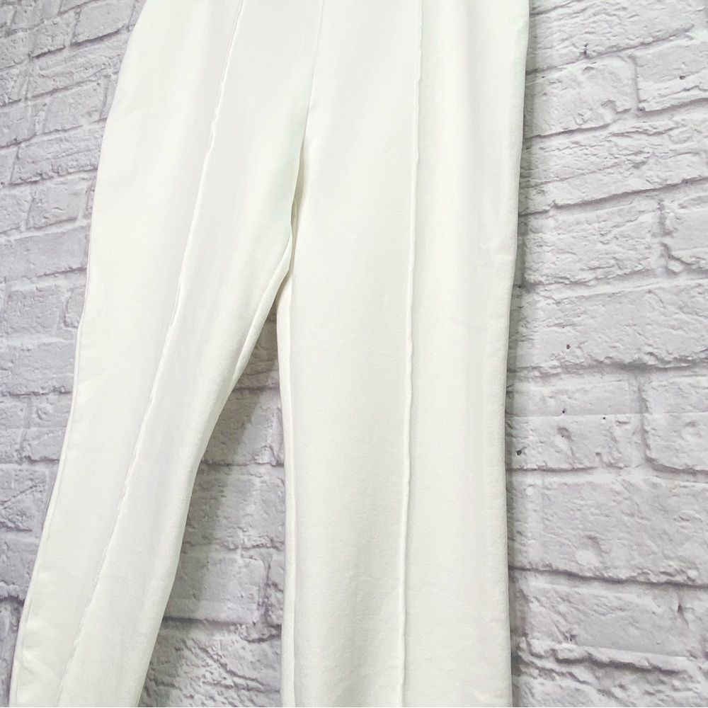 Soft Surroundings Womens Ponte Stirrup Pants Size L Leggings Solid White NWOT - Picture 6 of 8